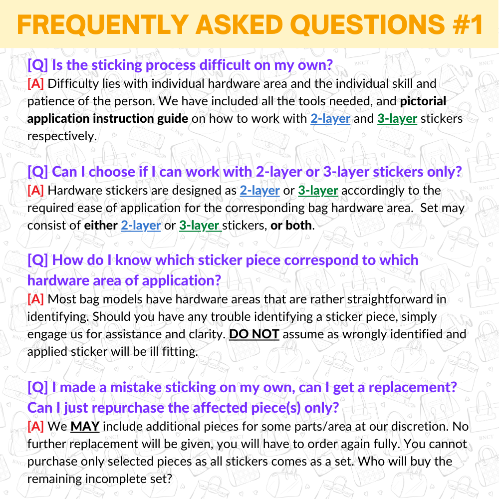 Hermes Depeches Bag Hardware Protective Sticker