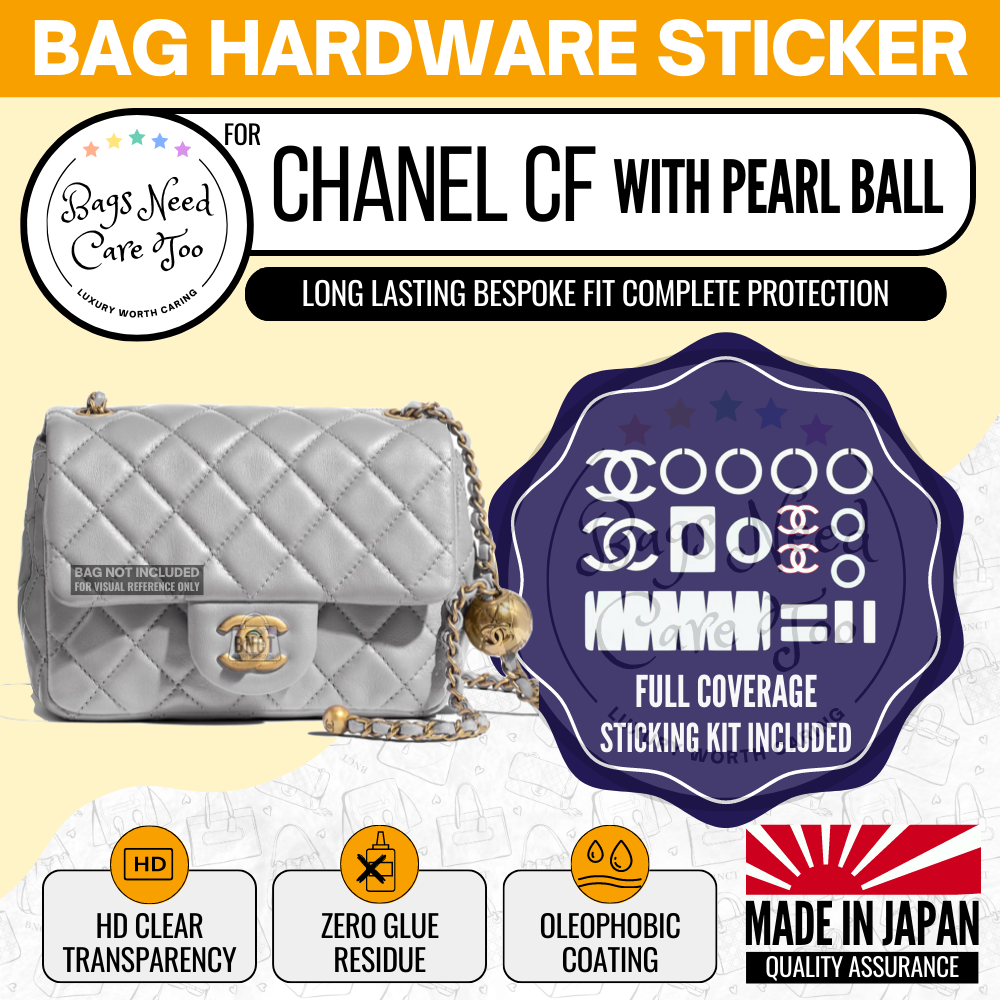 Chanel Classic Flap Bag with Pearl Hardware Protective Sticker Film BAGNEEDCARETOO