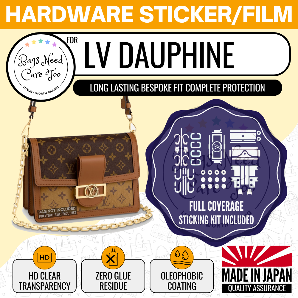 𝐁𝐍𝐂𝐓👜]💛 LV Dauphine Bag Hardware Protective Sticker Film –  BAGNEEDCARETOO