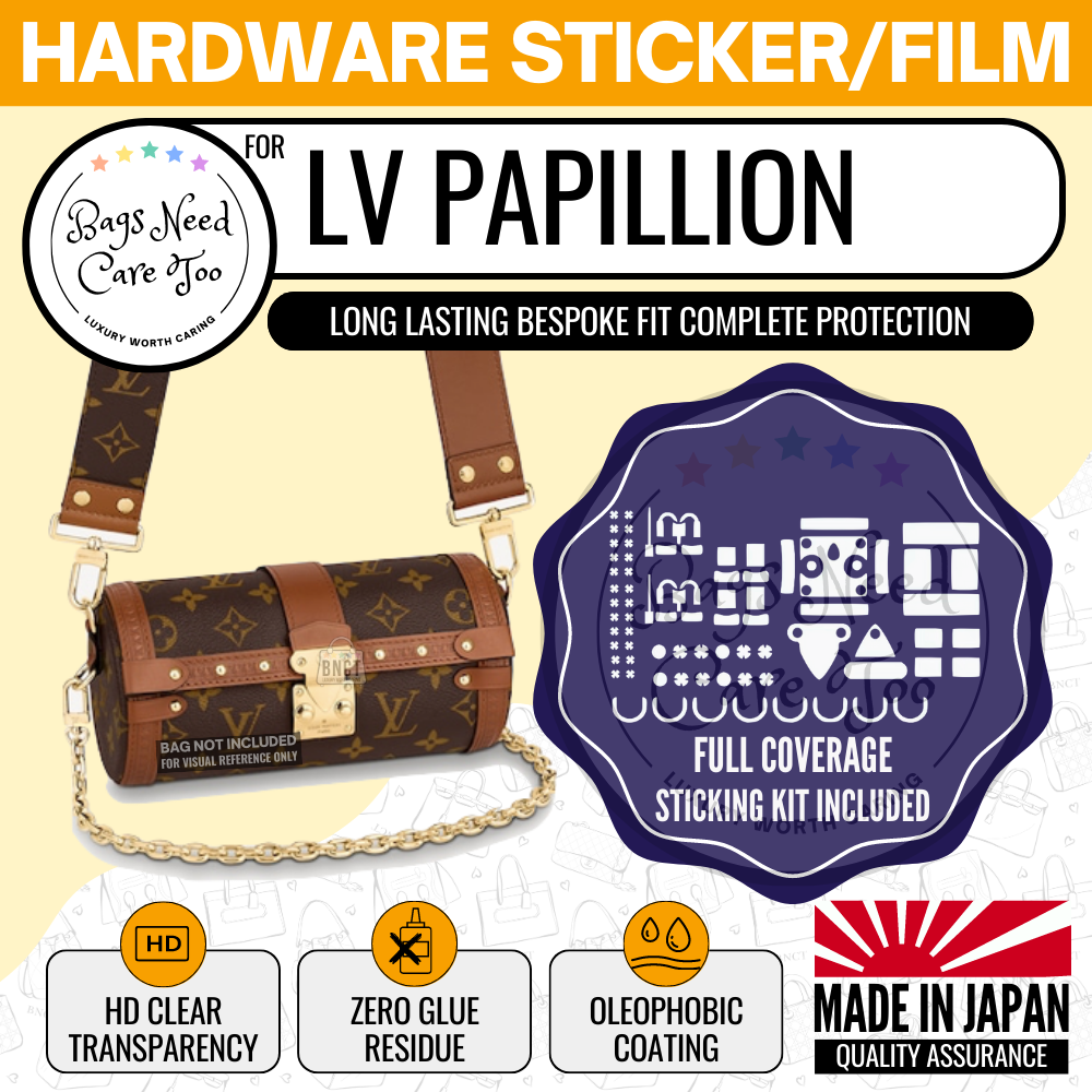 𝐁𝐍𝐂𝐓👜]💛 LV Papillion Trunk Bag Hardware Protective Sticker Film –  BAGNEEDCARETOO