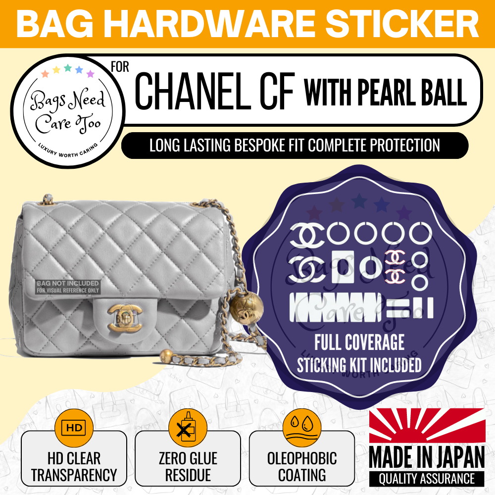 Chanel Classic Flap Bag with Pearl Hardware Protective Sticker