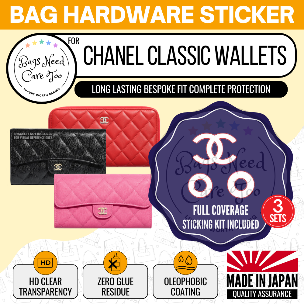 𝐁𝐍𝐂𝐓👜]💛 Chanel Classic Wallet/Cardholder Hardware Protective Sticker  – BAGNEEDCARETOO
